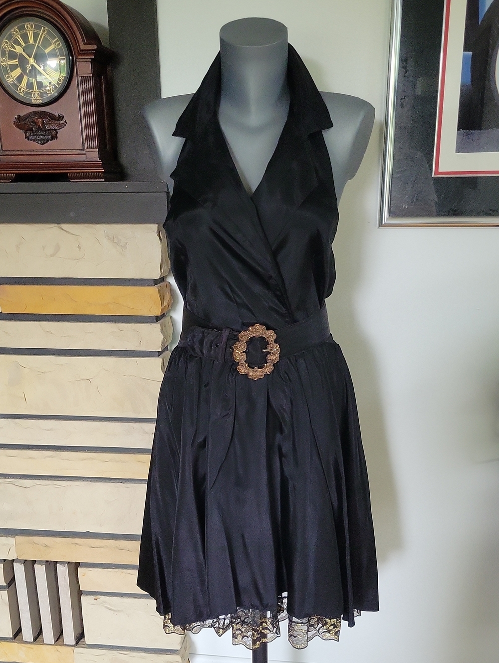 Mayvens of California Dress 11 Black Vintage 80s